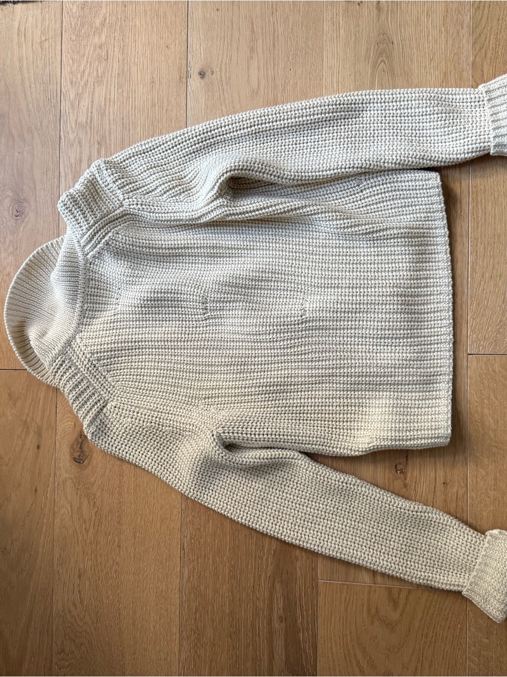 Gap Cream Button-Front Ribbed Knit Sweater - Picture 4 of 4